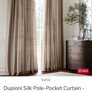 Pottery Barn Silk Curtains